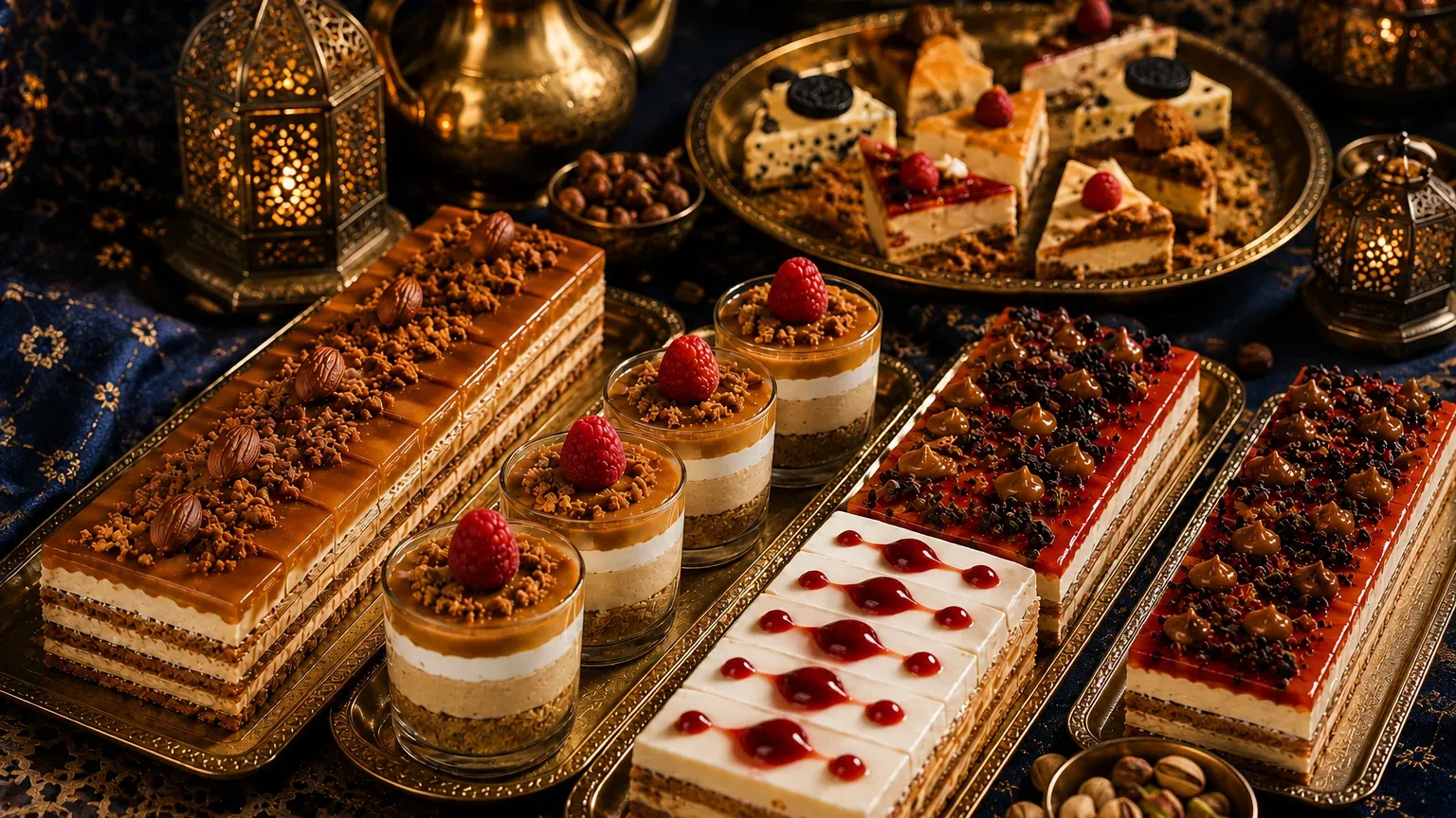 Vitrina de Pastelería Tanger en Inca con tartas, milhojas y bollería del día